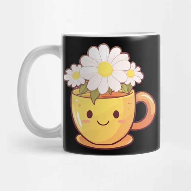 Cute camomile tea cup of calm by Piggy Boxer